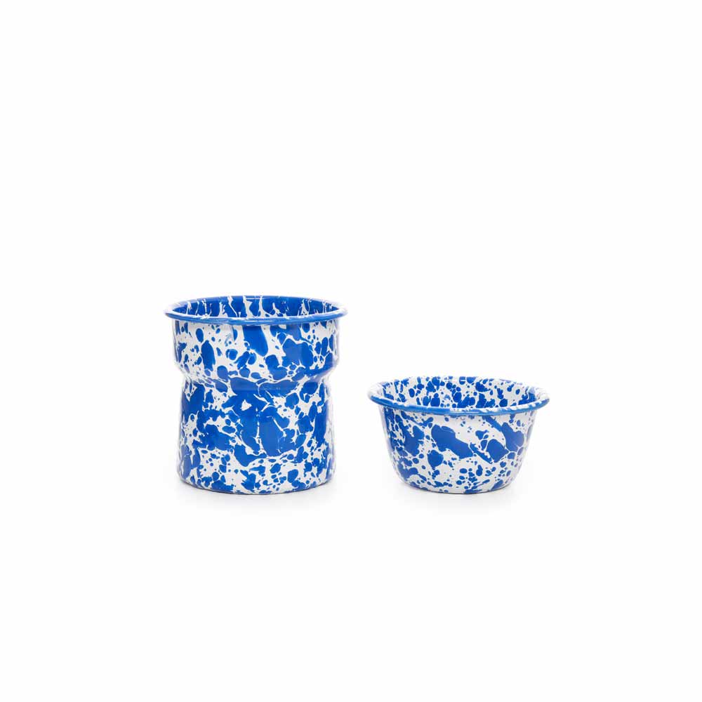 Splatter Enamelware Dip Chiller: Blue Splatter