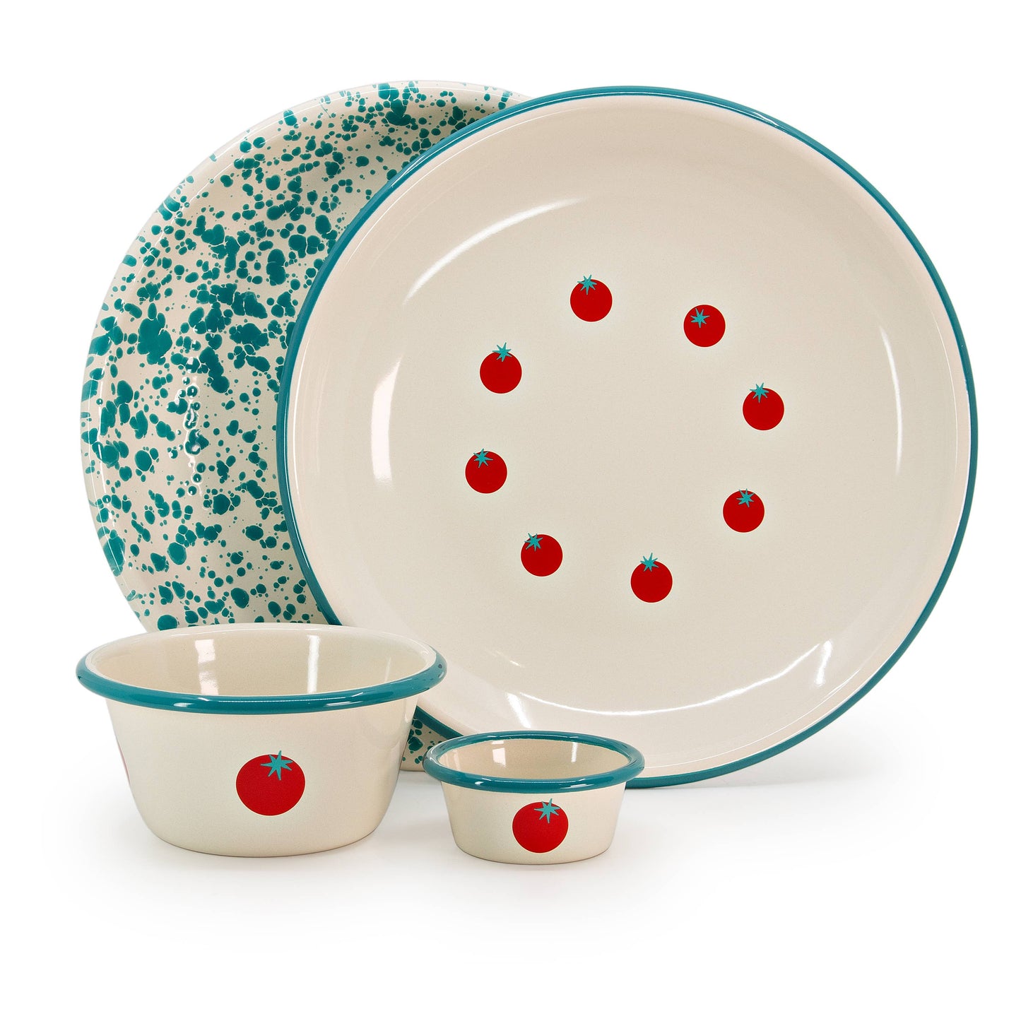 Dan Pelosi x CCH Tomato Enamelware Soup Bowl: Red Rim