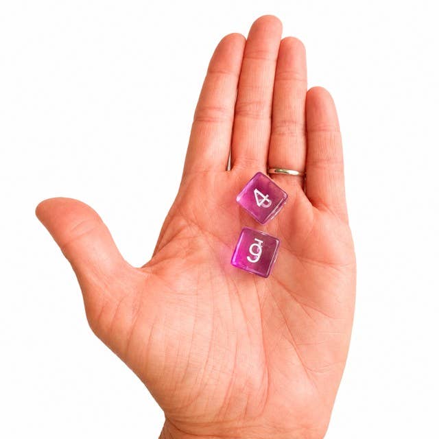 Swirl Translucent Mahjong Dice Gift Ready : Cloudy Swirl