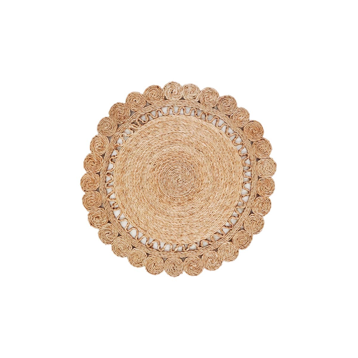 Handwoven Jute Flower Placemat-Set of 2