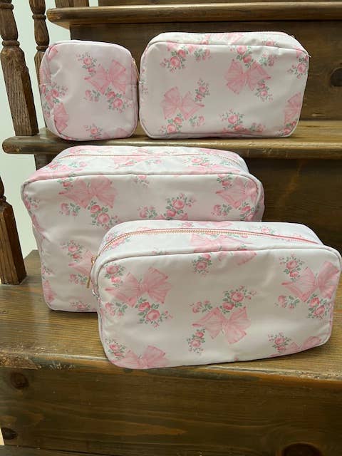 Pink Coquette Makeup Bags Available In 4 Sizes: Small