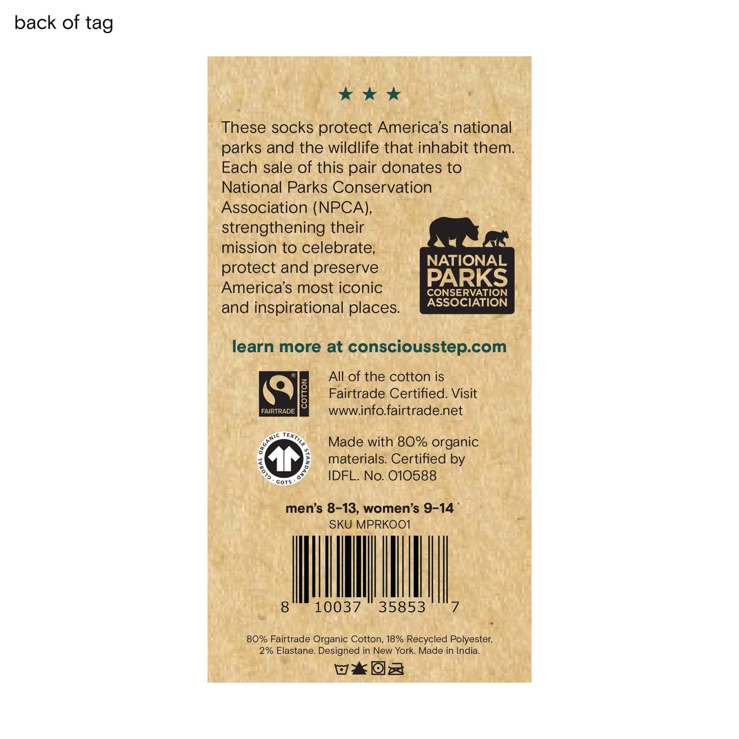 Socks that Protect National Parks (Gray Fish): Medium