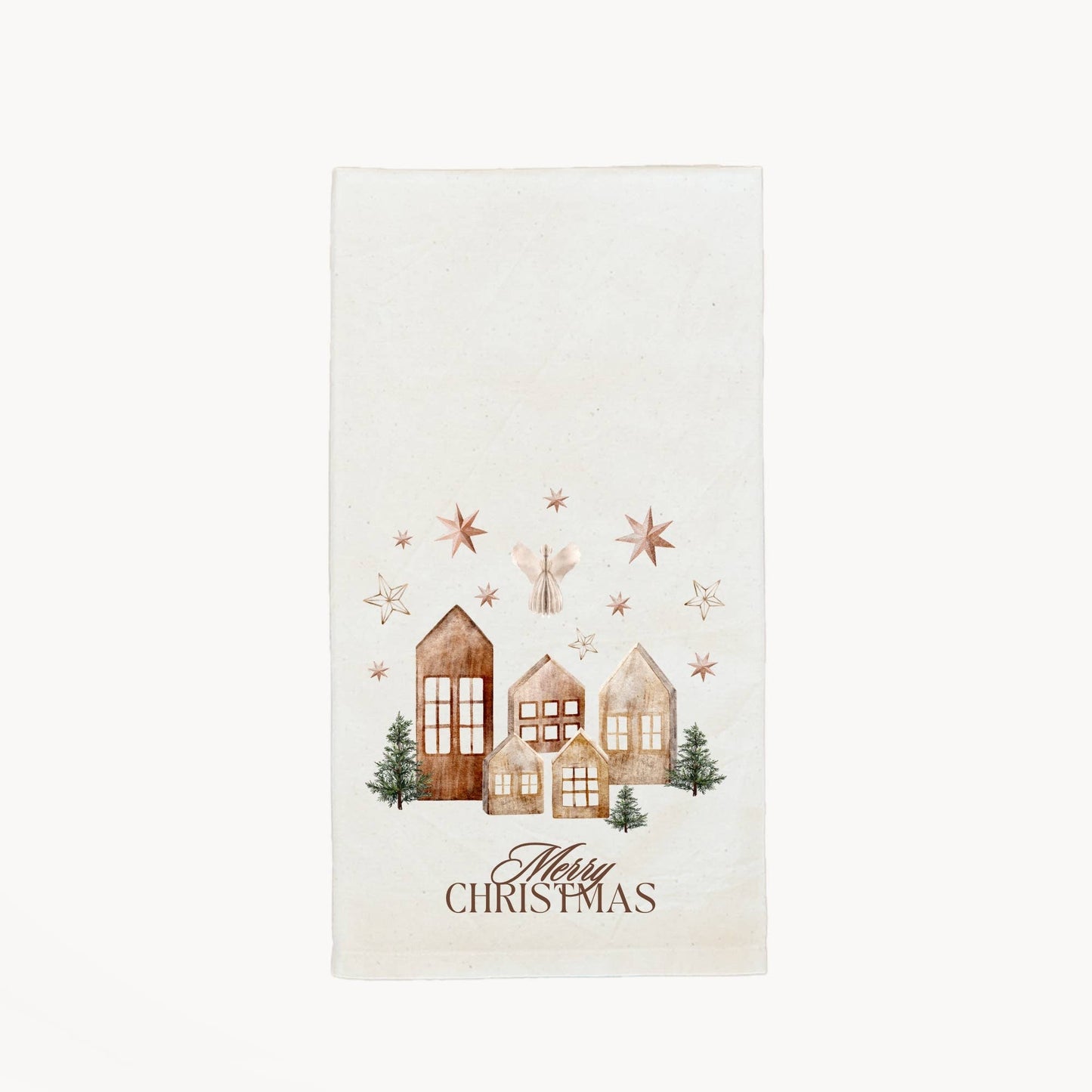 Handmade Cotton Tea Towel - Festive Christmas : 2. CHRISTMAS TREE