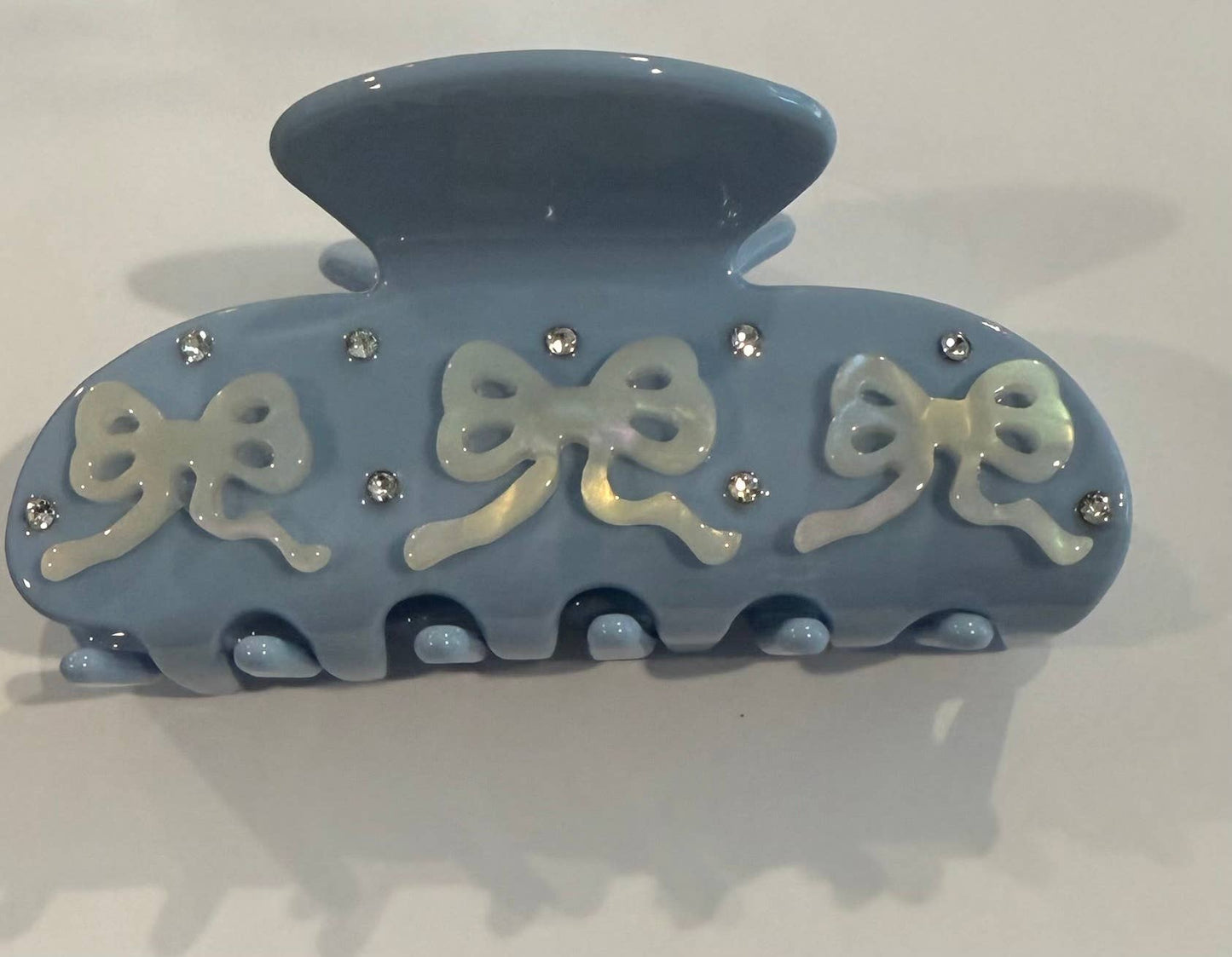 Bow Hair Clip - Available In Pink and Blue: Pink