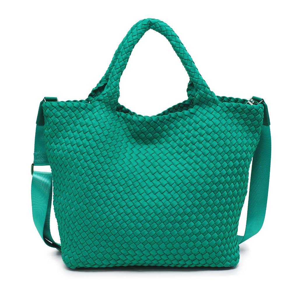 Sky's The Limit Medium Woven Neoprene Tote: Black
