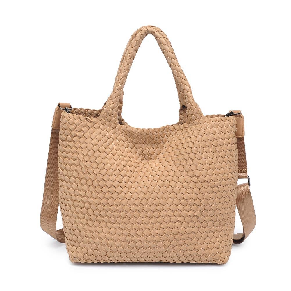 Sky's The Limit Medium Woven Neoprene Tote: Sand
