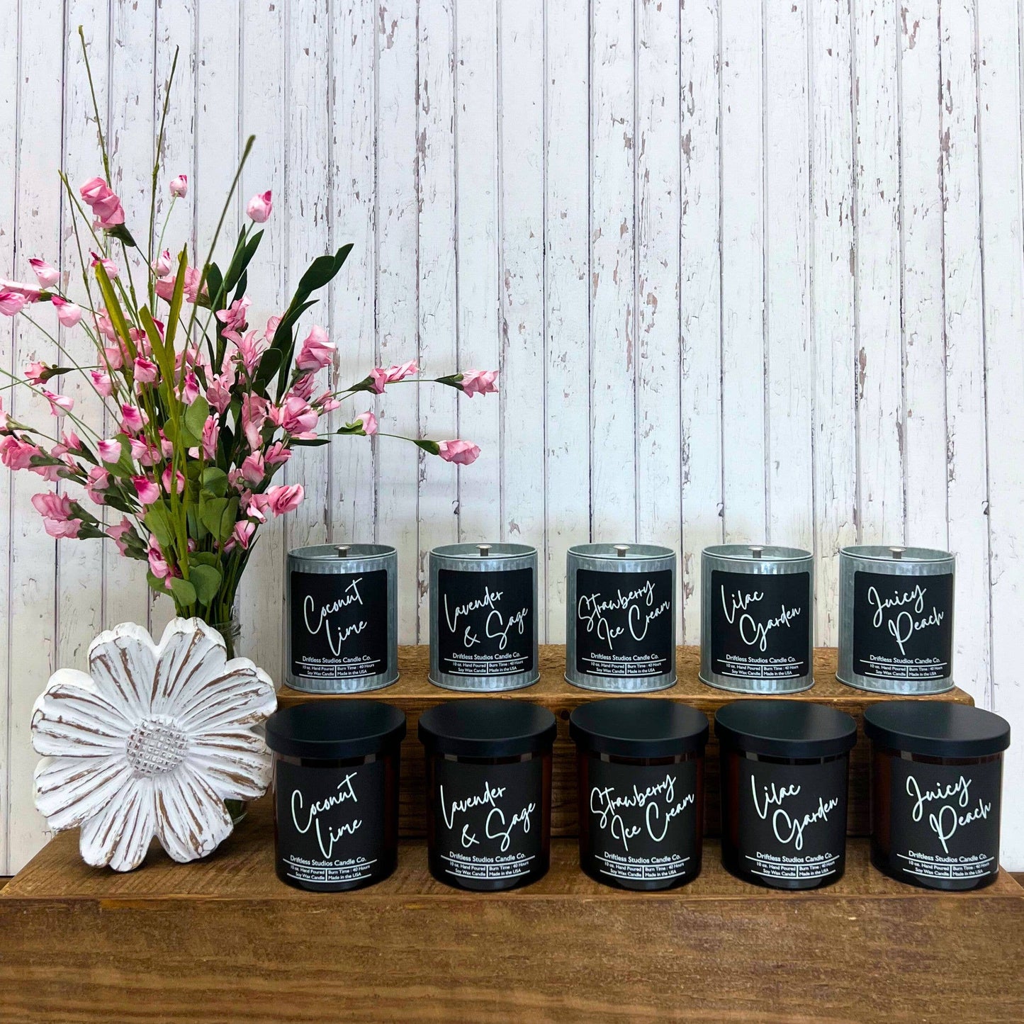 Lavender & Sage Soy Wax Candle - Scented Farmhouse Candles