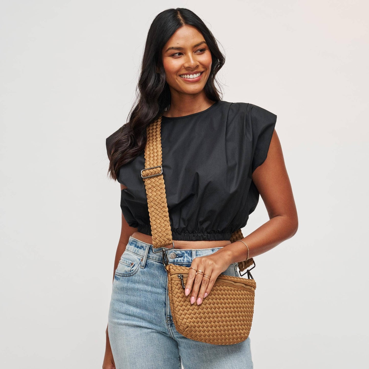 Ethereal - Woven Neoprene Crossbody: Sand