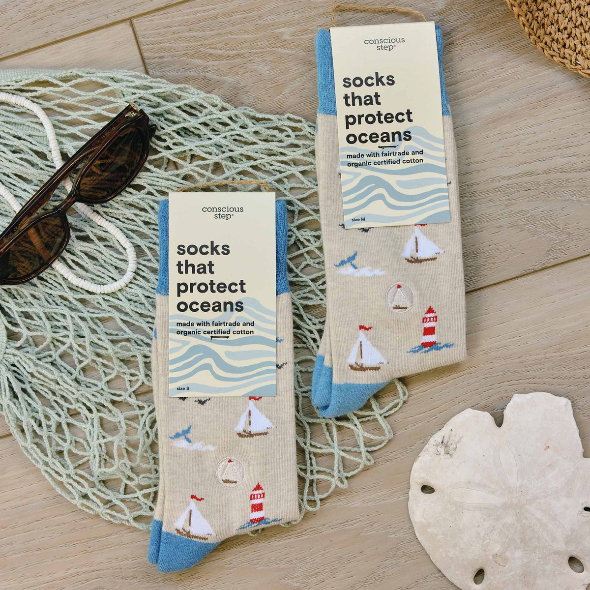 Socks that Protect Oceans | Smooth Sailing - Coastal Gifts: Small