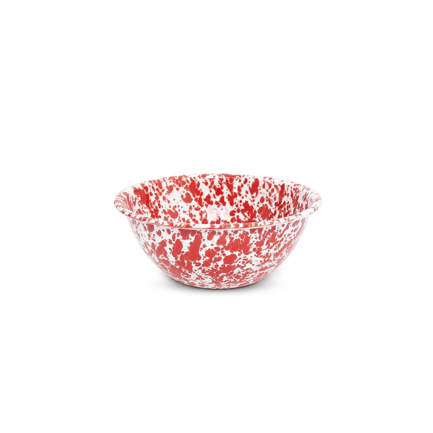 Splatter Enamelware Small Serving Bowl: Blue & White