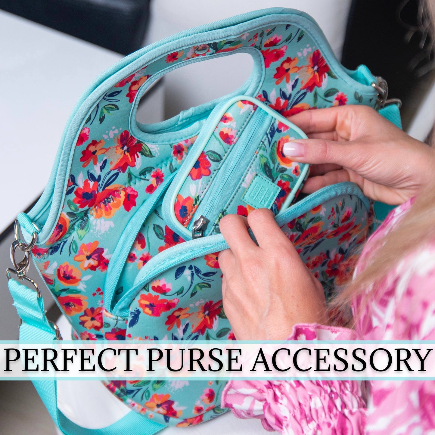 Made Easy Kit Pill Case - Weekly 7-Day Medicine Organizer: Teal Floral