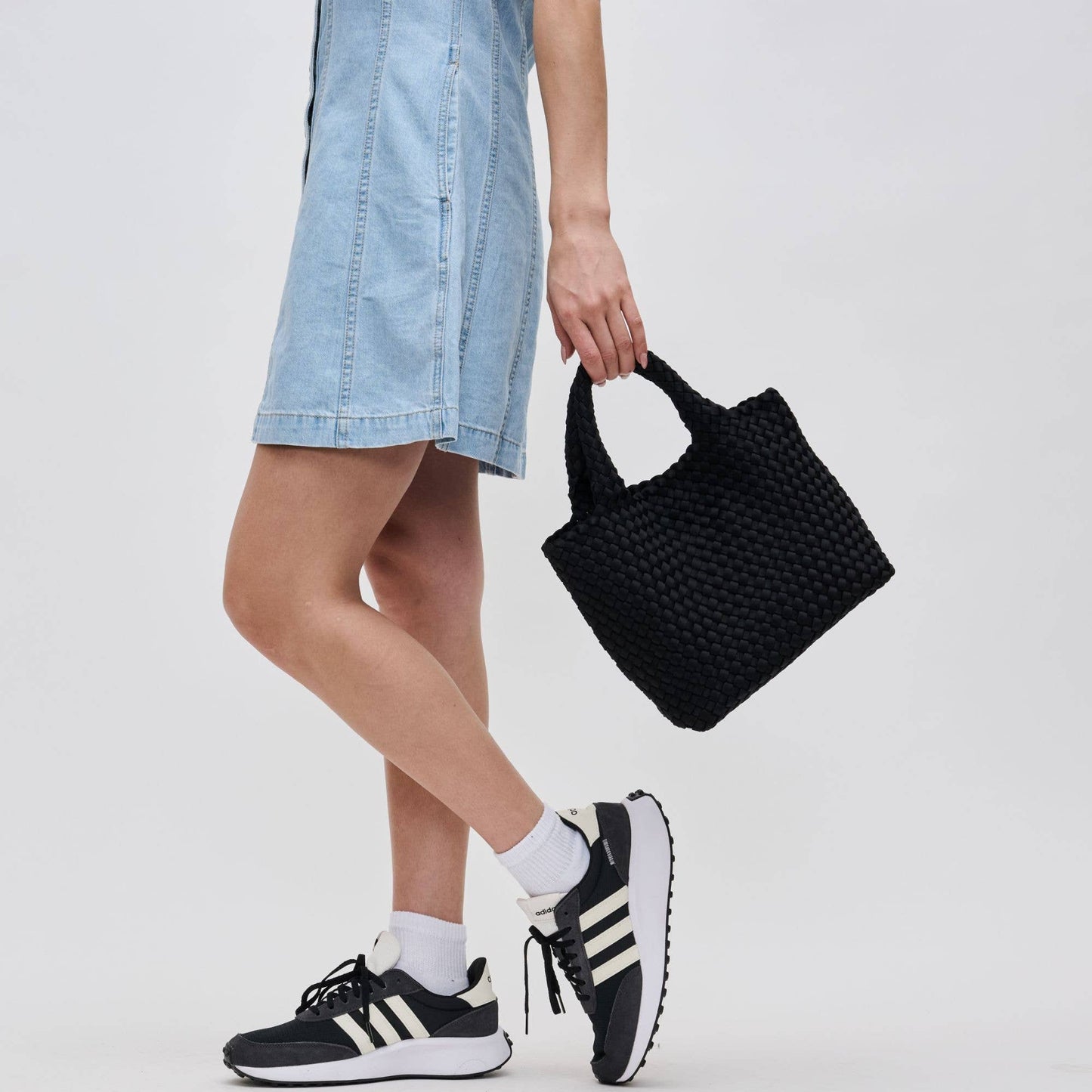 Sky's The Limit Small Woven Neoprene Crossbody: Cream
