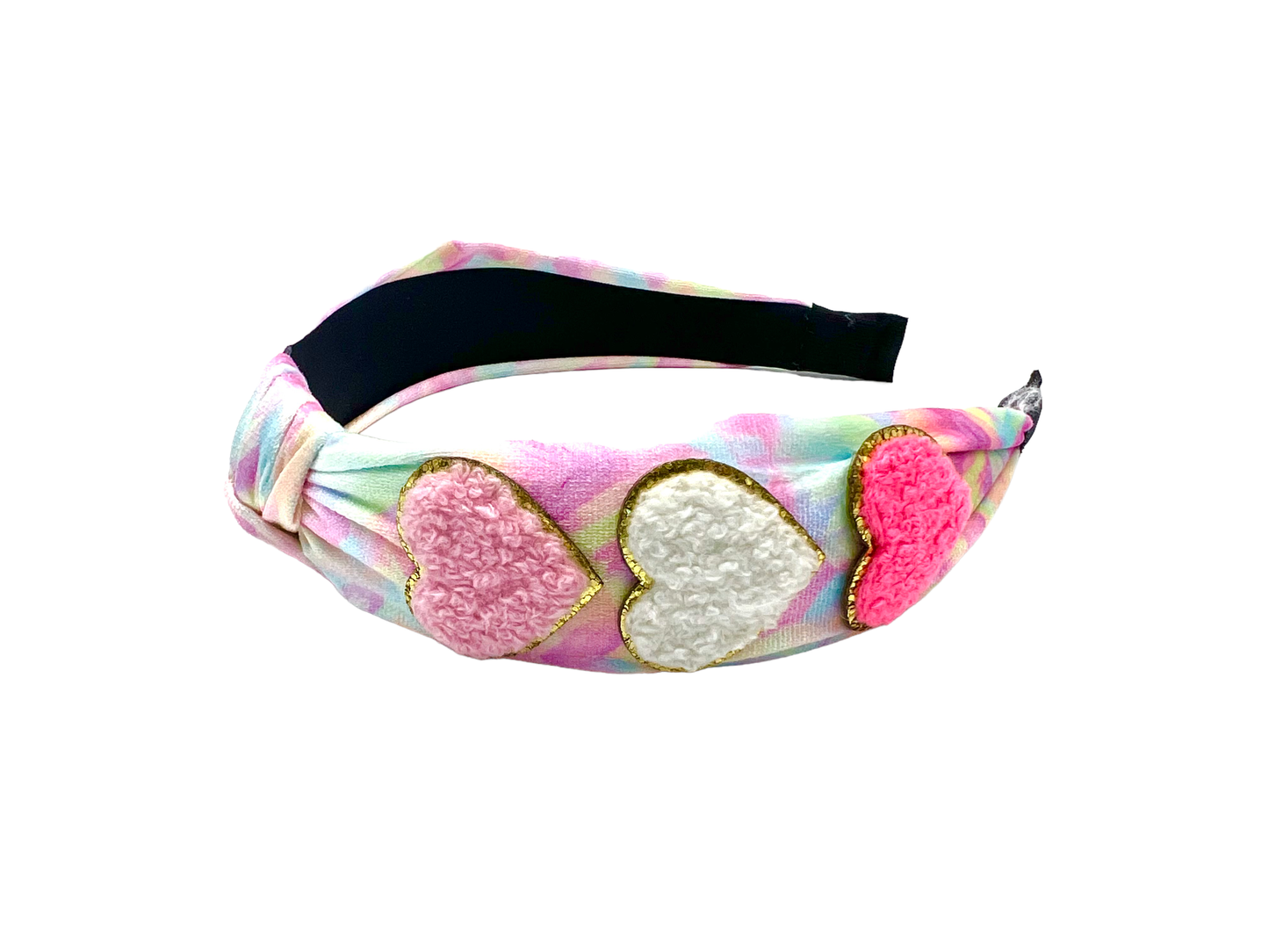 Varsity Tie Dye Heart Knot Headbands Girl Hair Accessories