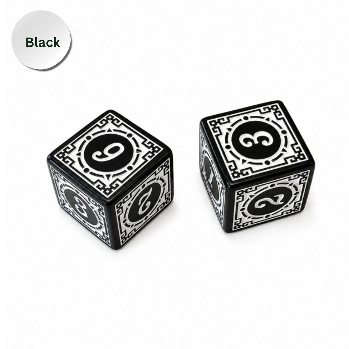 Para"Dice" Mahjong Specialty Dice Gift Ready : Black