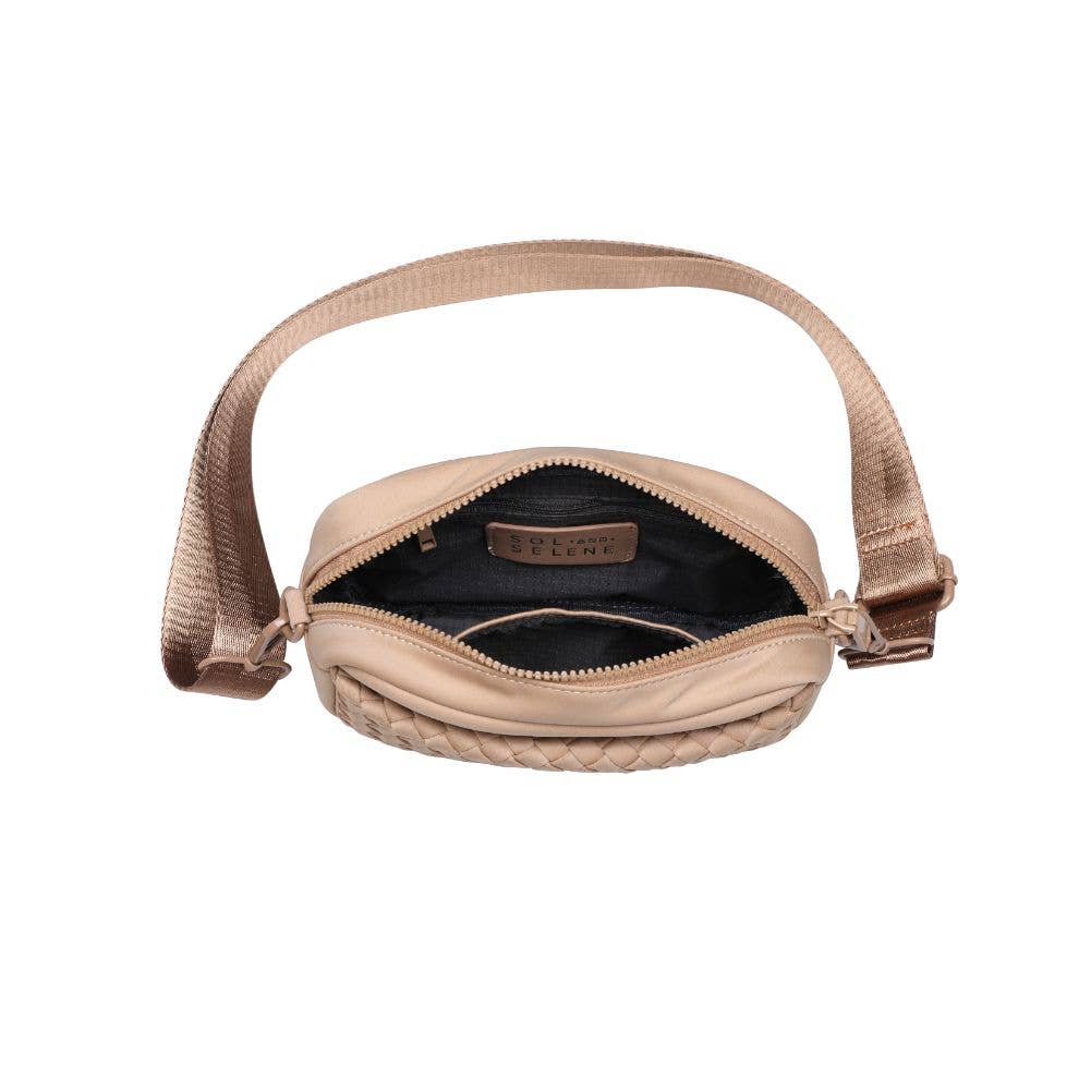Inspiration Woven Neoprene Crossbody: Black
