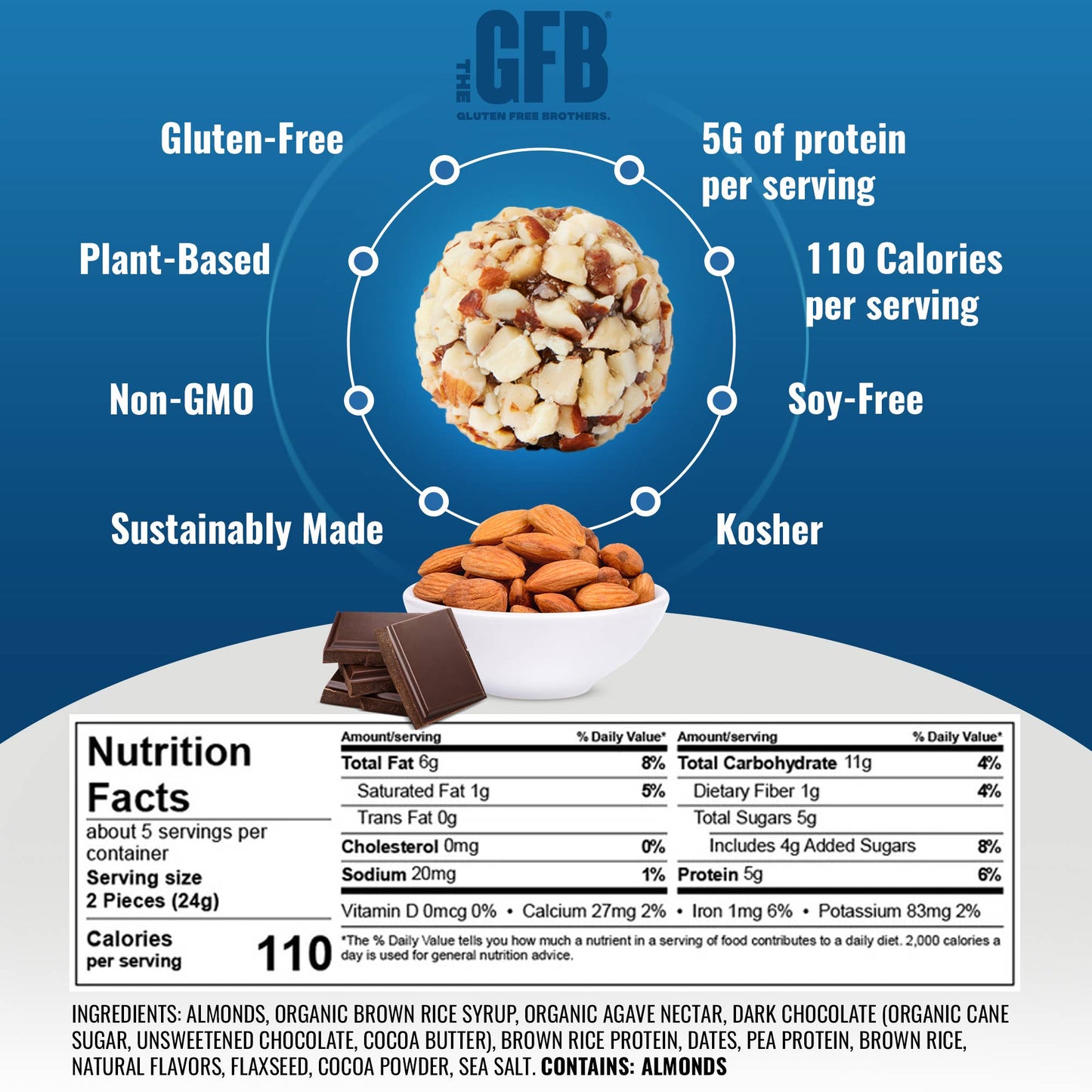 Dark Chocolate Almond Protein Bites