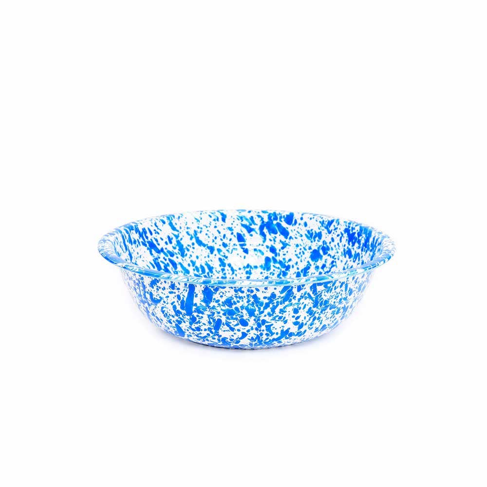 Splatterware - Enamelware Small Basin 4 qt, 12.25": Red & White