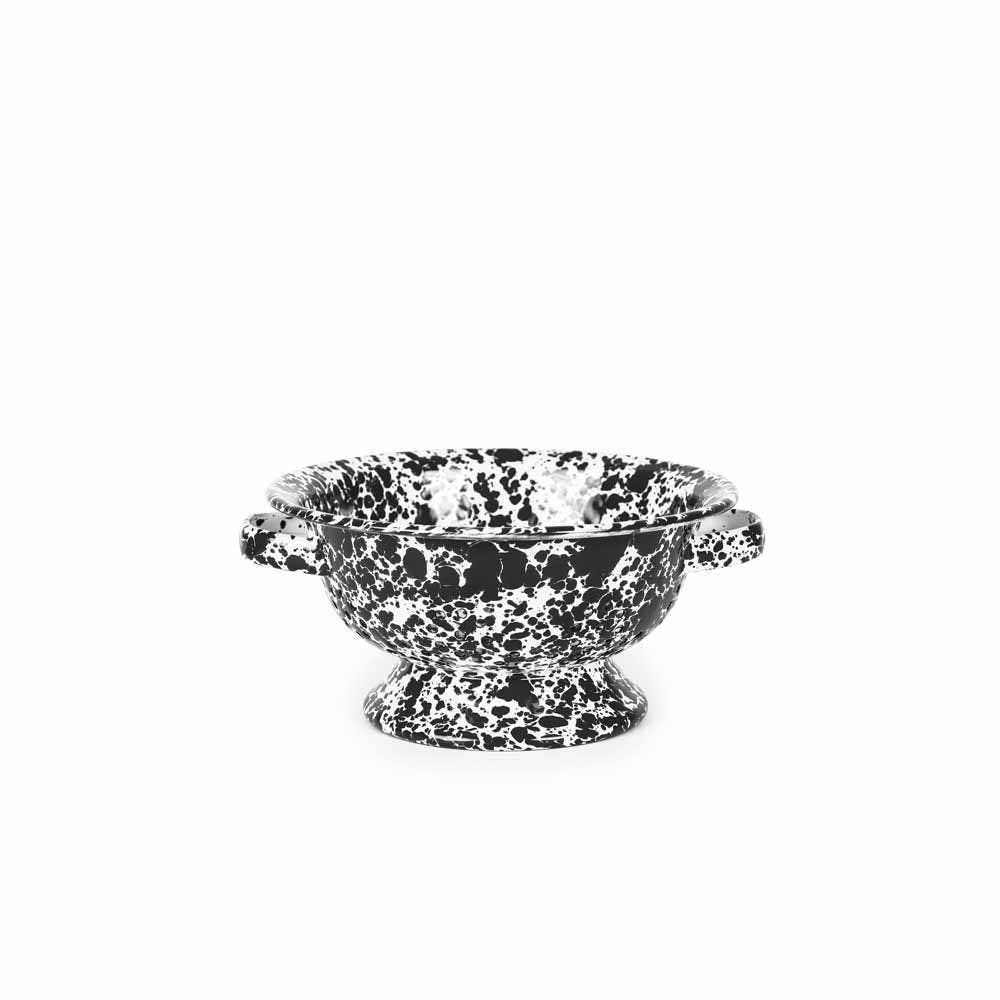 Splatter Enamelware Small Berry Colander: Turquoise Splatter