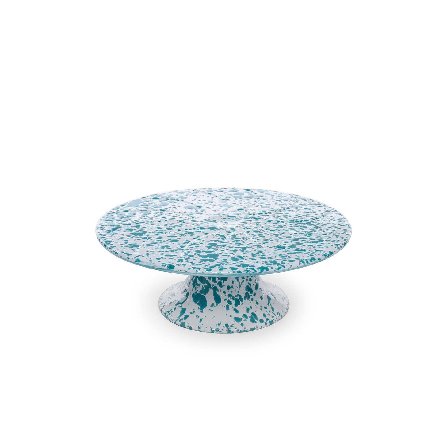 Splatter Enamelware Cake Stand: Blue Splatter