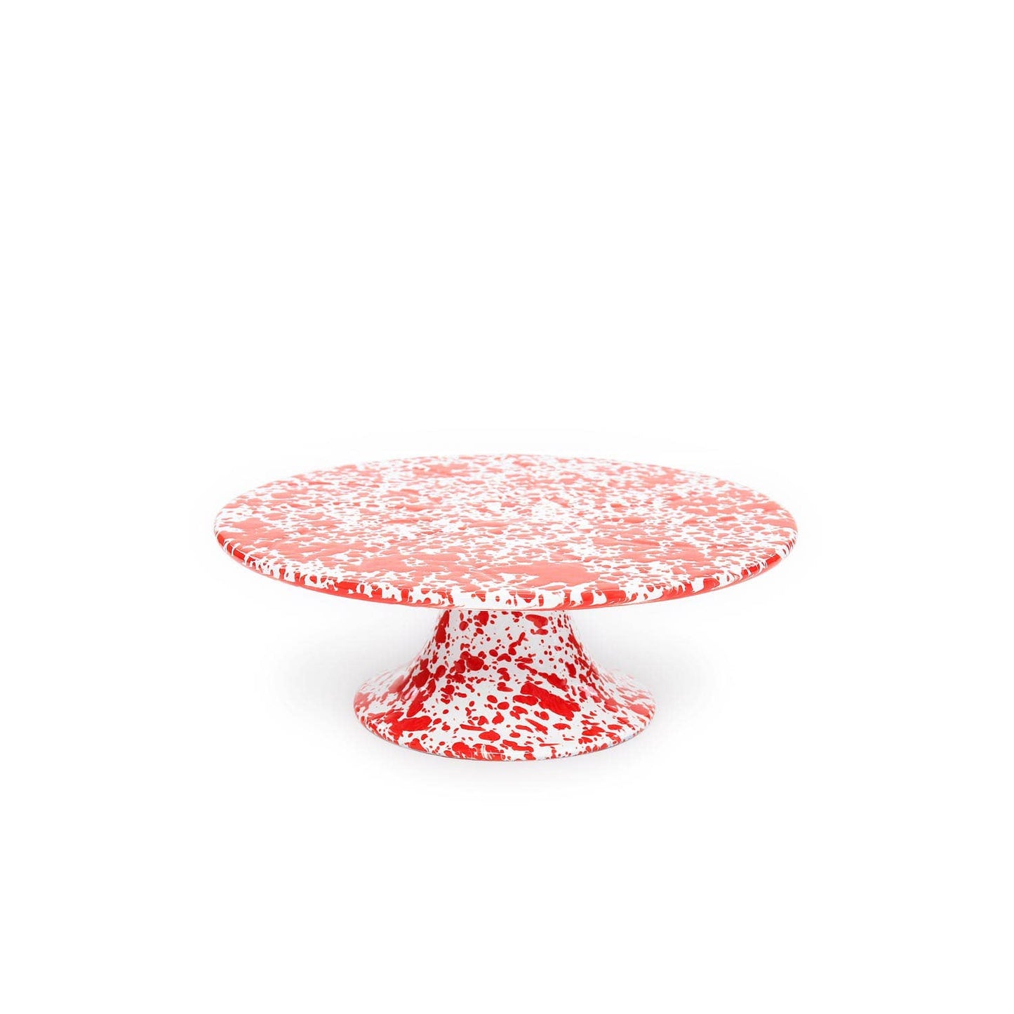Splatter Enamelware Cake Stand: Blue Splatter