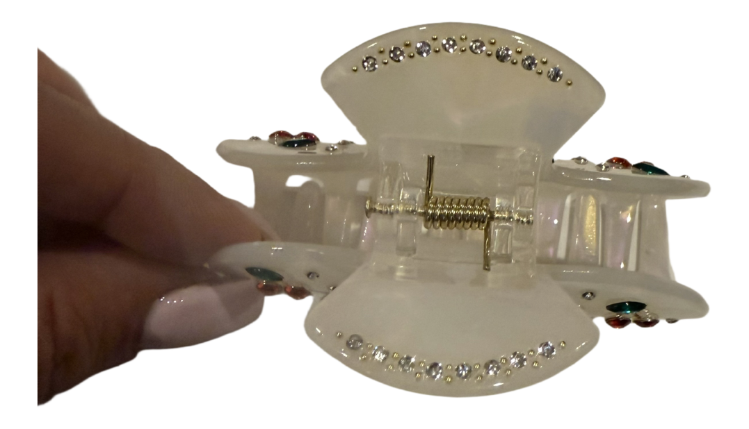 New Iridescent acrylic cherry hair clip