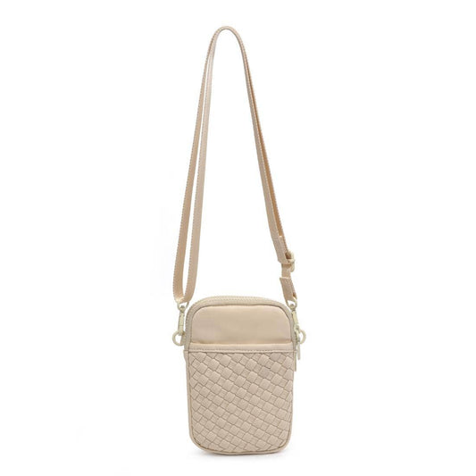 Divide & Conquer Woven Neoprene Crossbody: Cream