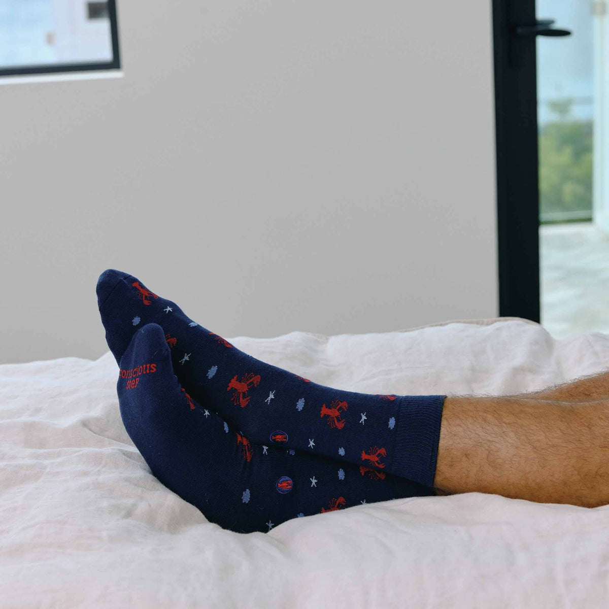 Socks that Protect Oceans | Navy Lobsters - Coastal Gifts: Small
