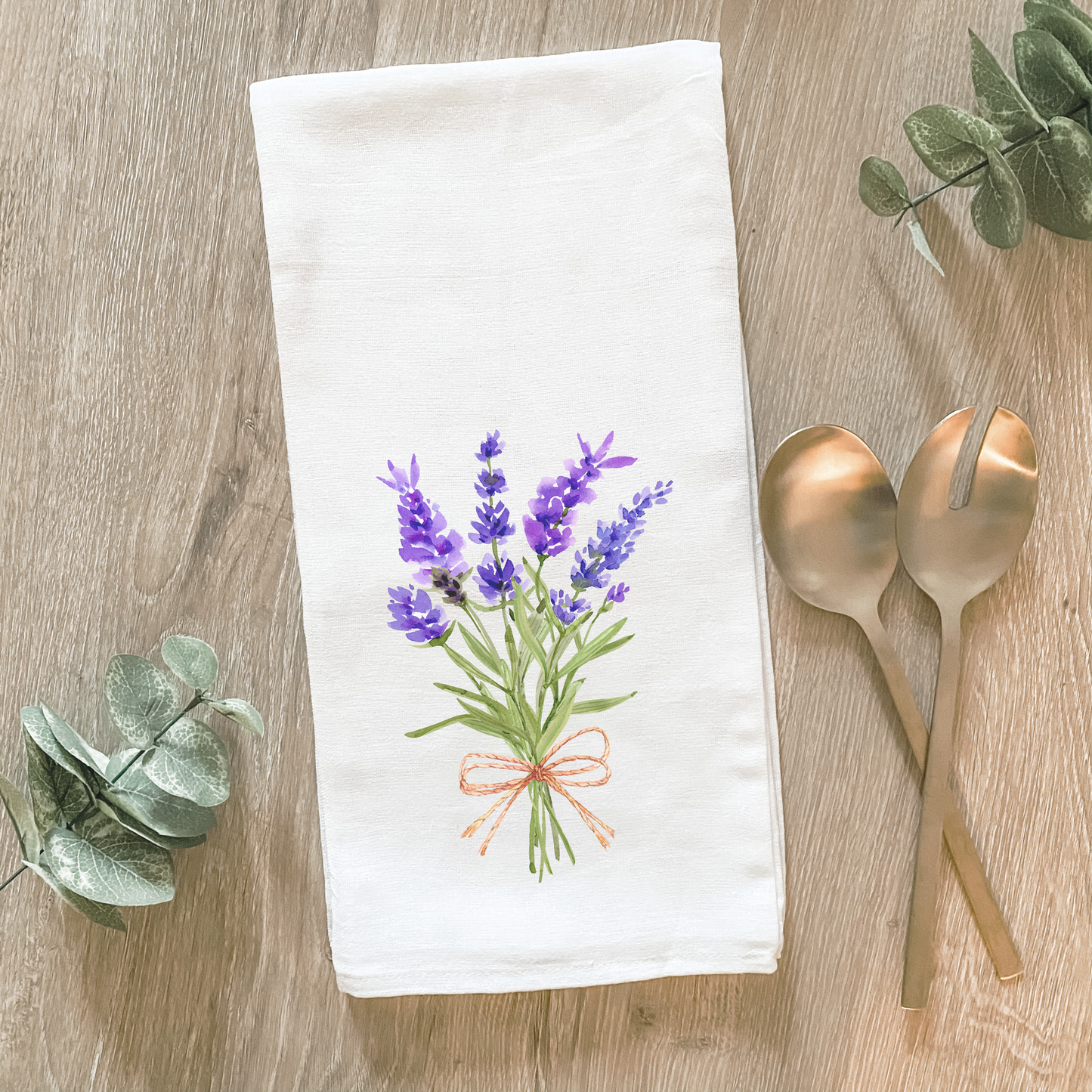 Lavender Flower Bunch - Cotton Tea Towel