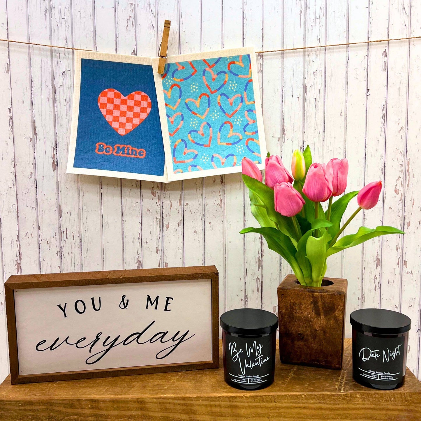 Be Mine Heart "Valentine" Swedish Dishcloth - Valentines Day