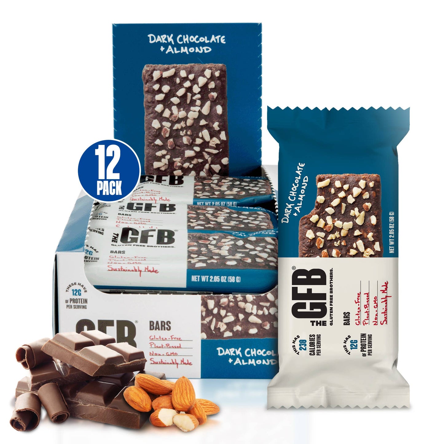 The GFB: Dark Chocolate Almond Protein Snack Bar