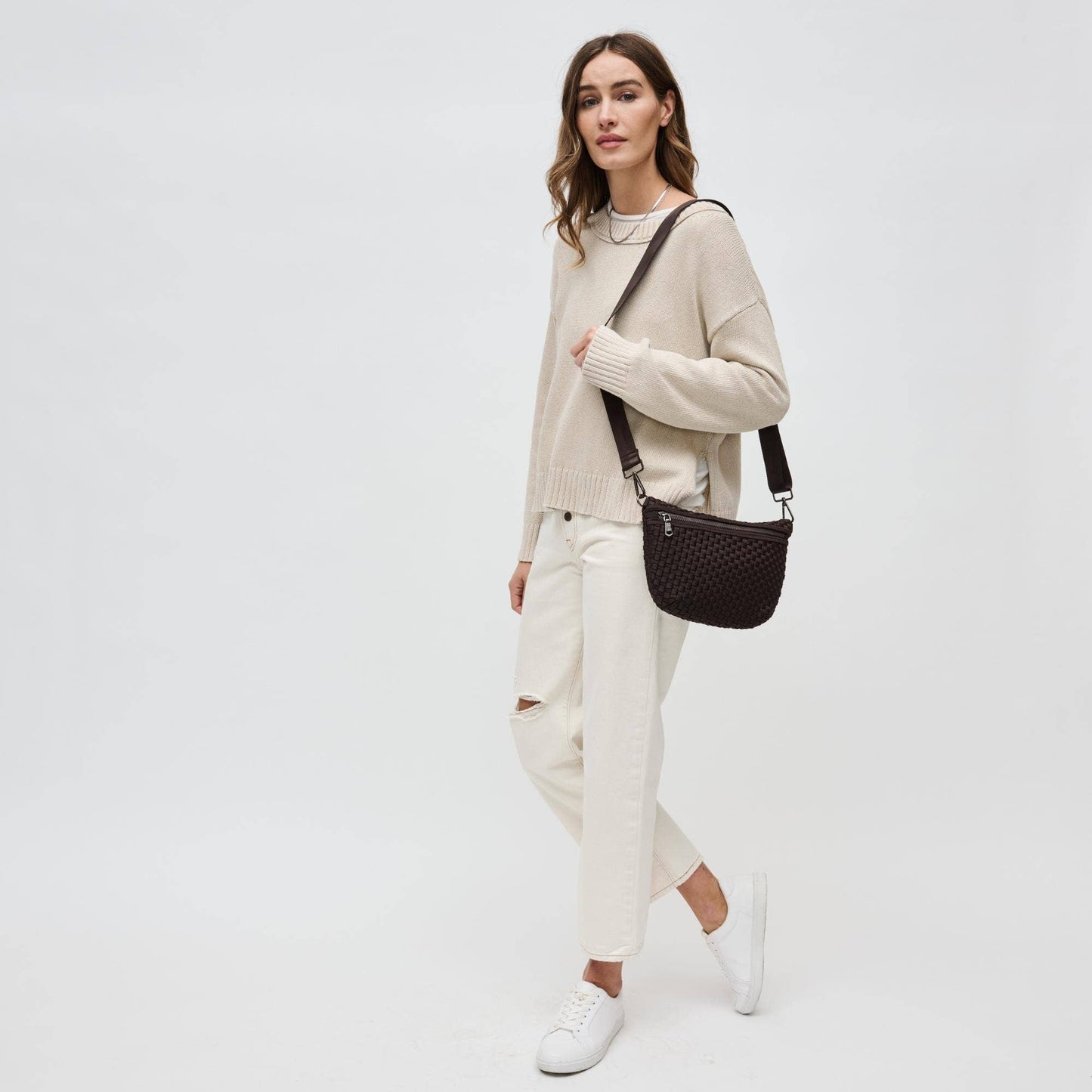 Ethereal - Woven Neoprene Crossbody: Black