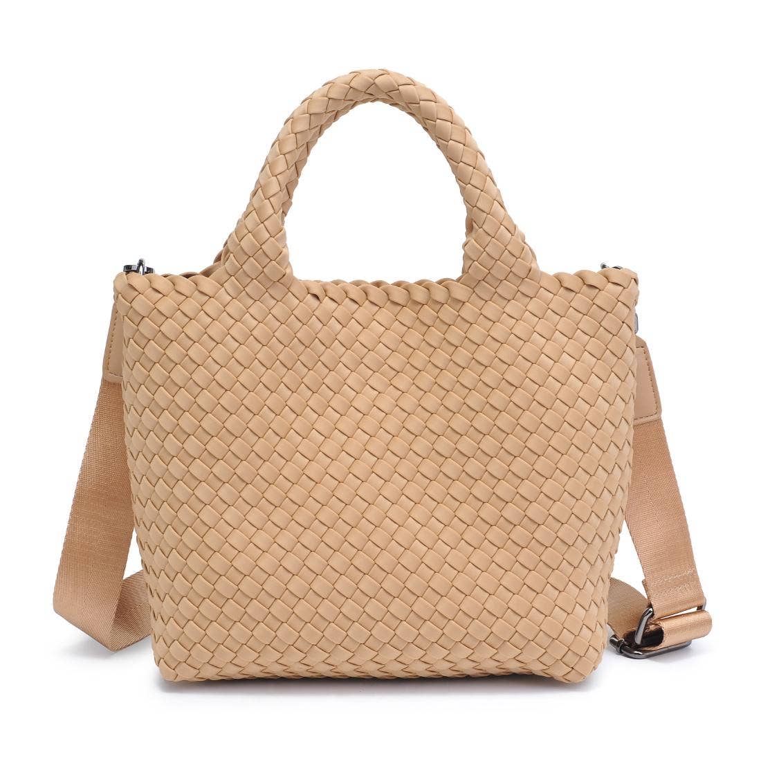 Sky's The Limit Small Woven Neoprene Crossbody: Sage