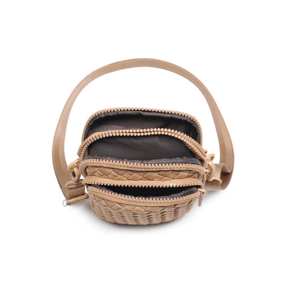 Divide & Conquer Woven Neoprene Crossbody: Nude