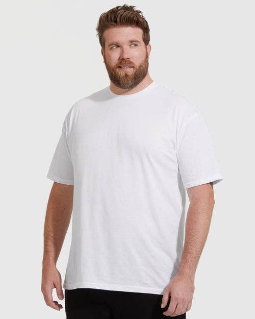 Short Sleeve T-Shirt | Crew Neck | White: XL