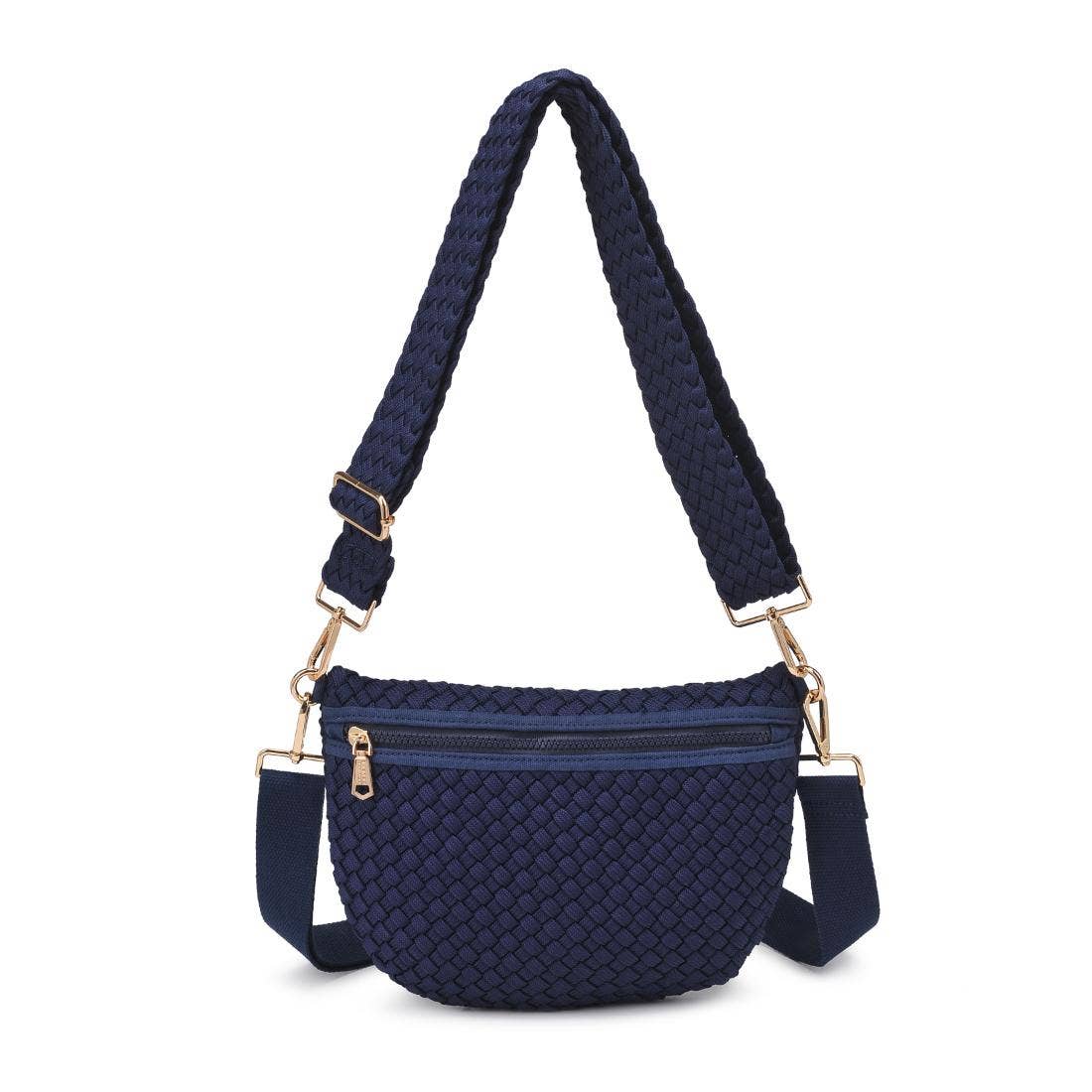 Ethereal   Woven Sustainable Crossbody: Navy