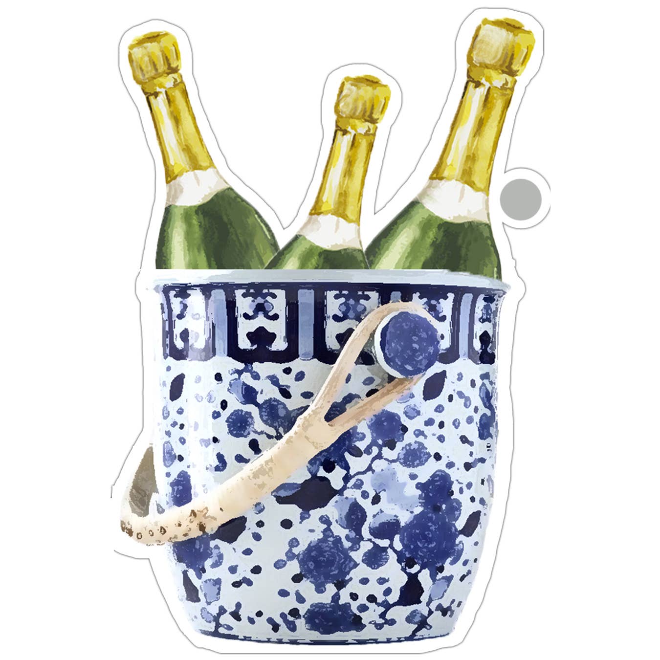 In Stock Champagne Bucket Die-Cut Gift Tags