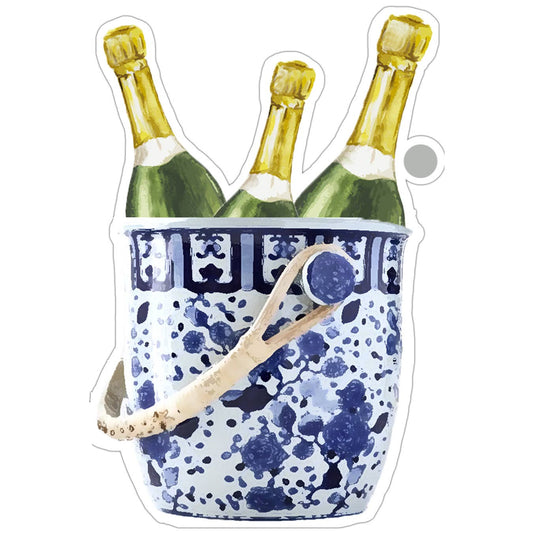 In Stock Champagne Bucket Die-Cut Gift Tags