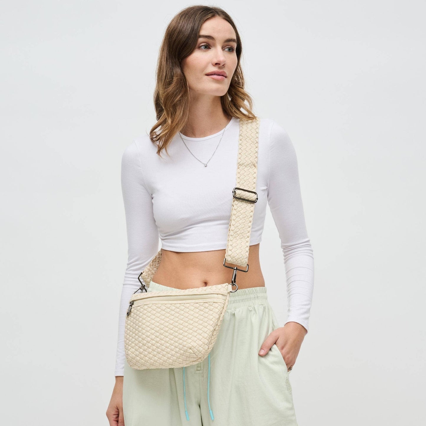 Ethereal - Woven Neoprene Crossbody: Sand