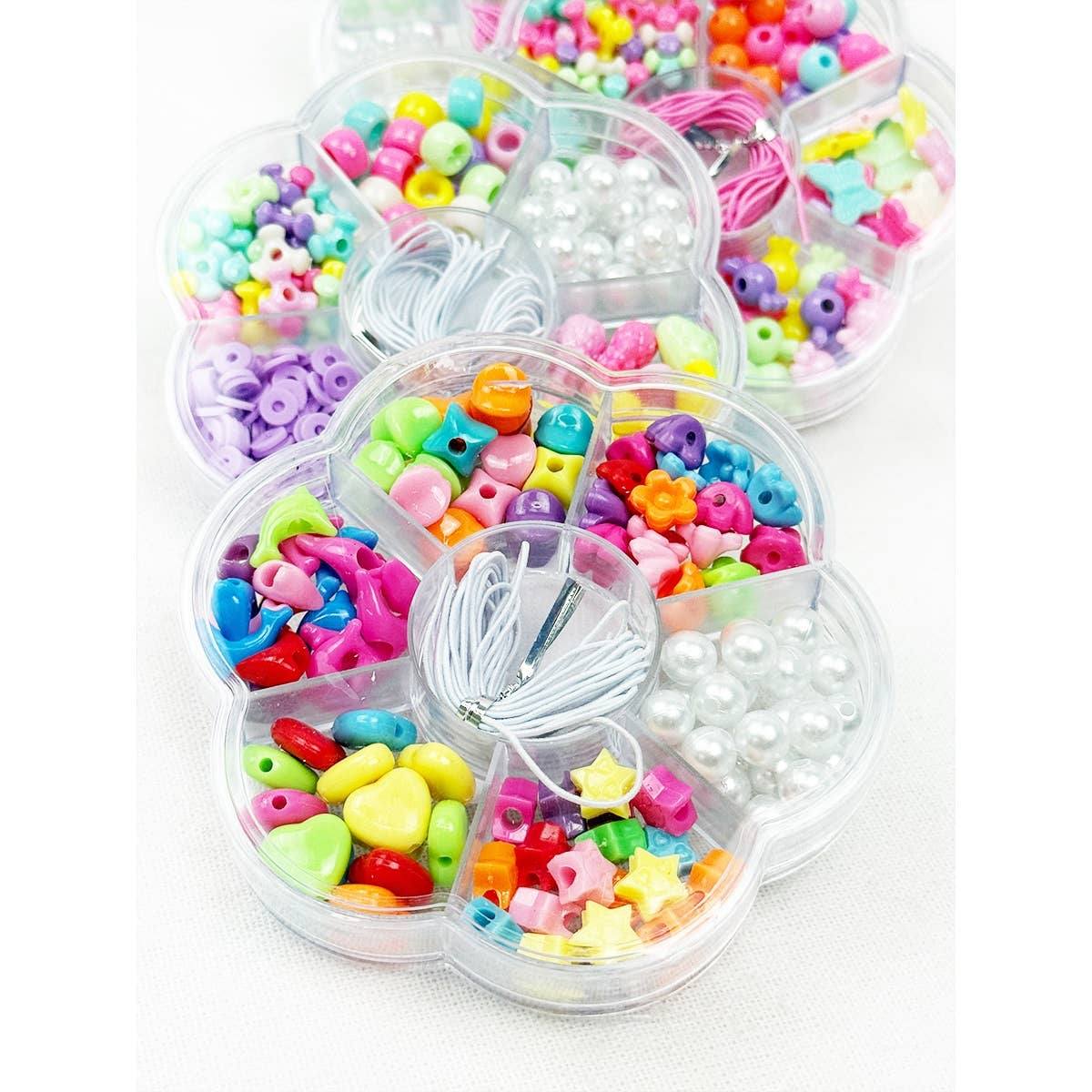 DIY Bracelet Making Pearl Color Mix Beads Set: MIX COLOR / ONE(12)