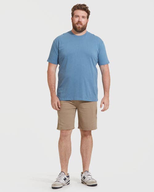 Short Sleeve T-Shirt | Crew Neck | Indigo: L