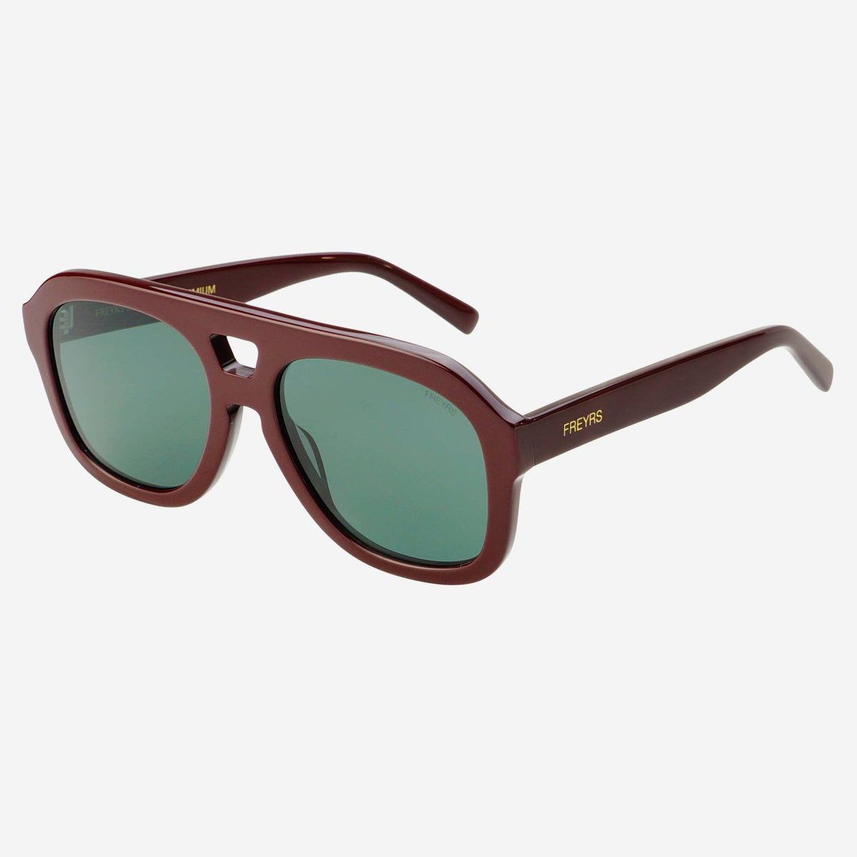 Voyager Acetate Oversized Aviator Sunglasses : Burgundy