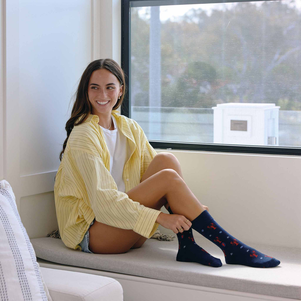 Socks that Protect Oceans | Navy Lobsters - Coastal Gifts: Small