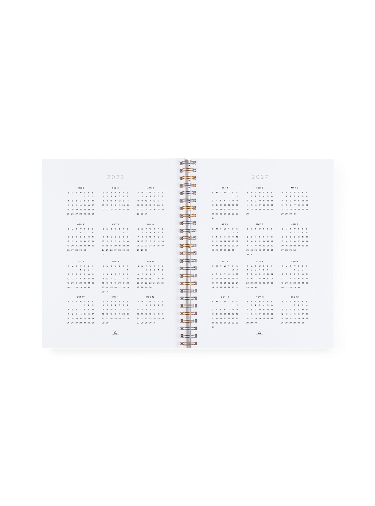 26-27 Weekly Grid Planner: Hunter Green / None
