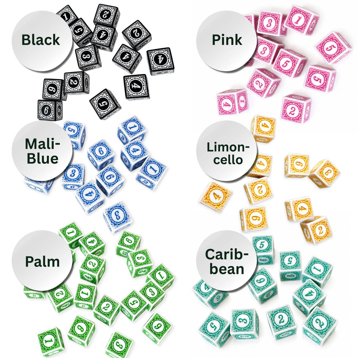 Para"Dice" Mahjong Specialty Dice Gift Ready : Black