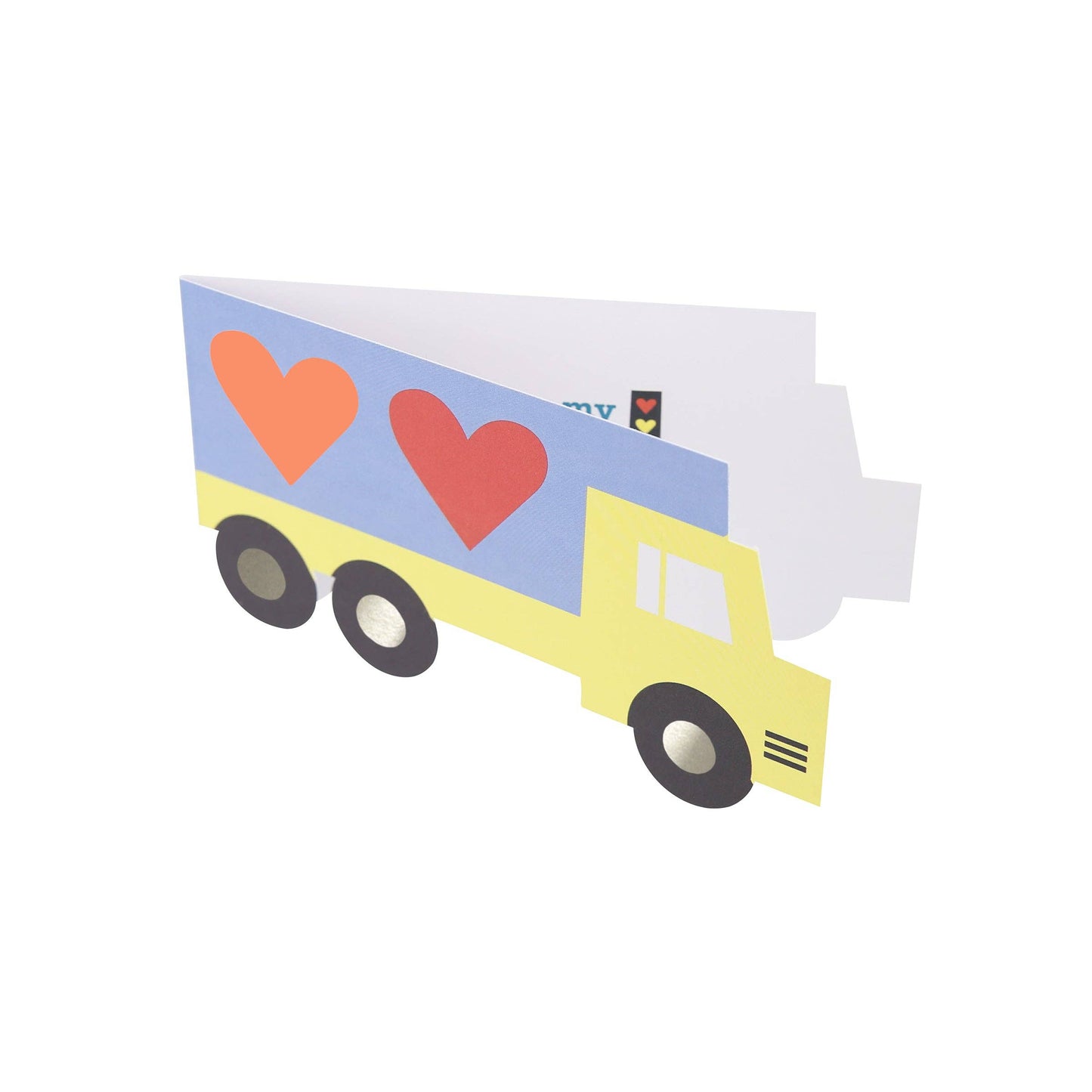 Truck Kids Valentine's Cards & Stickers Set