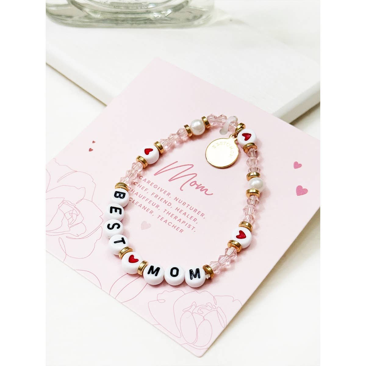 Soft Tone BEST MOM Inpirational Bracelet: MIX COLOR / ONE(12)