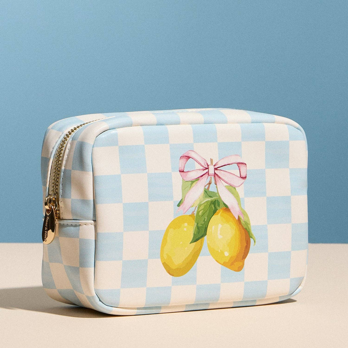 Lemon Gingham | Cosmetic Pouch: YL / ONE