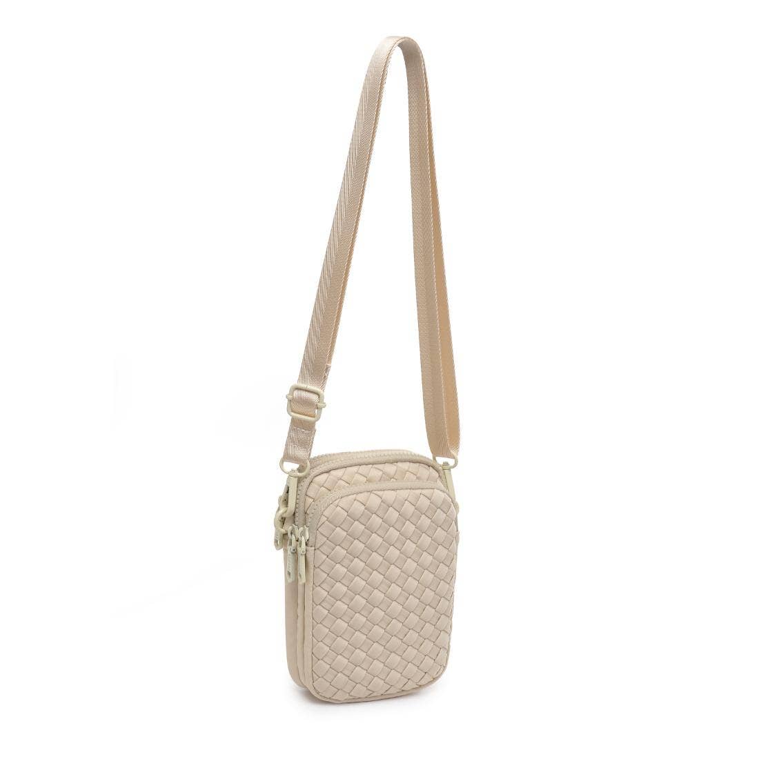 Divide & Conquer Woven Neoprene Crossbody: Cream