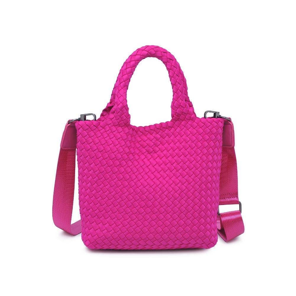 Sky's The Limit Small Woven Neoprene Crossbody: Black