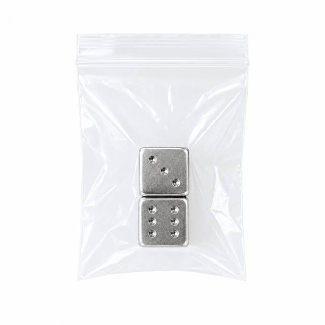 Gold and Silver Luxe Solid Metal Mahjong Dice Gift Ready: Gold